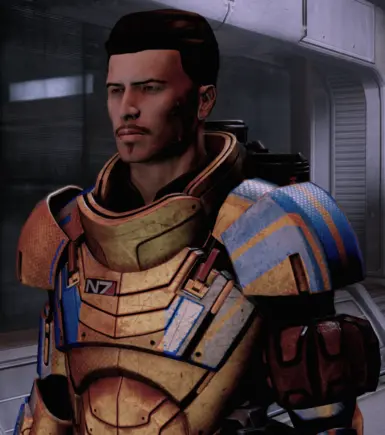 Mass Effect 2 with his Iconic Golden Armor