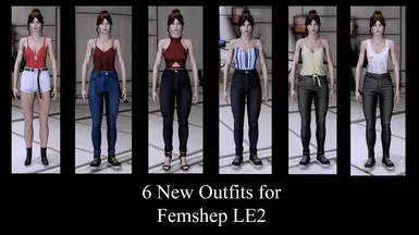 Morning's Outfits for Femshep LE2 PT4