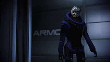 New Garrus Casual Outfit - Blue - No Visor Patch