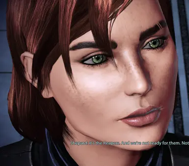 Here's how the face texture looks on default femshep.