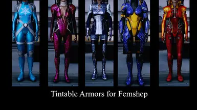 Morning's Tintable Armors for Femshep LE2