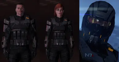 Helmetless N7 Demolisher armor (tintable)