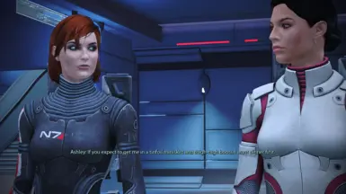 Ashley flirts with FemShep