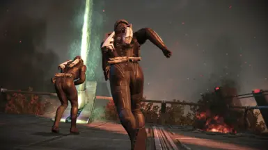 MaleShep saving Kaidan from the beacon