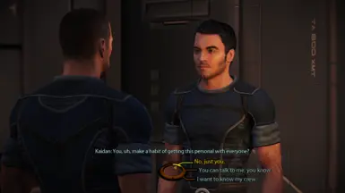 MaleShep can flirt with Kaidan