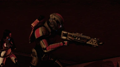 Vanguard Shepard with the Claymore on first mission after Freedom's Progress