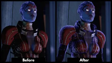 Biotic effects will be visible on Samara's whole body, rather than only her head