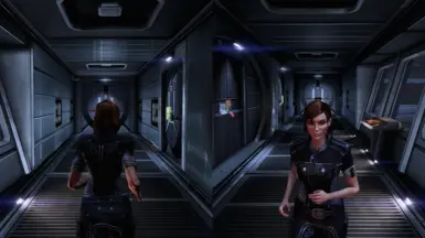 FemShep with her LE1 running animation
