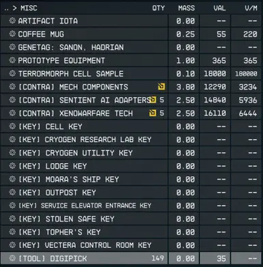 0.5: Added CONTRA, KEY, TOOL