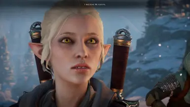 Cute and Pretty Female Dalish Elf Rogue