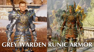 Grey Warden Runic Armor Weapons Shields - HM (Prologue Outfit) Companions Alistair Cullen