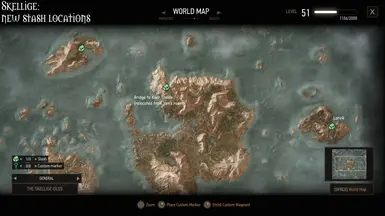 New stash locations - Skellige