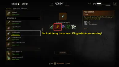 Free Alchemy Mod - No ingredients required - Next-gen compatible