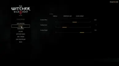 Combat Cam Menu