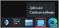 Nalezení ikony Discover Software Center (Zjistit centrum softwaru) na hlavním panelu služby Steam Desktop.