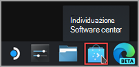 Ricerca dell'icona Scopri Software Center sulla barra delle applicazioni di Steam Desktop.