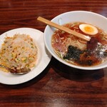 上海華龍 - 【2020.7.15(水)】本日のランチ①(醤油ラーメン＋五目チャーハン)800円