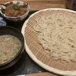 Sake to Hakata Meshi Sansan - 博多平打ちうどん ミニ丼セット