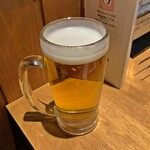 炭火焼肉 ぶち - 生ビール１杯目