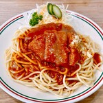 イタリア - 料理写真:スパゲッティロースカツ