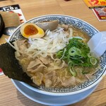 丸源ラーメン - ぬるい肉そば(^q^;)