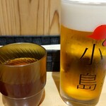 天ぷらとワイン 小島 - サントリー生ビール