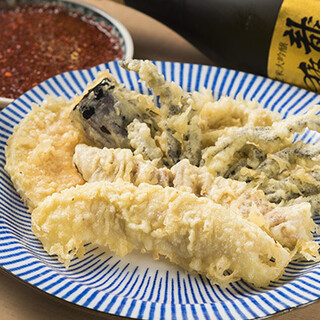 Hormone Tempura with exquisite texture and flavor