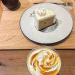 GINZA CAFE dining and bar - 紅茶のシフォンケーキ・アメリカーノ・キャラメルエスプレッソスムージー