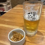 寅鈴 - ビール、お通し