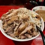 ラーメン二郎 - 料理写真:「カニつけ麺 豚増し」（1,650円）、にんにく、あぶら