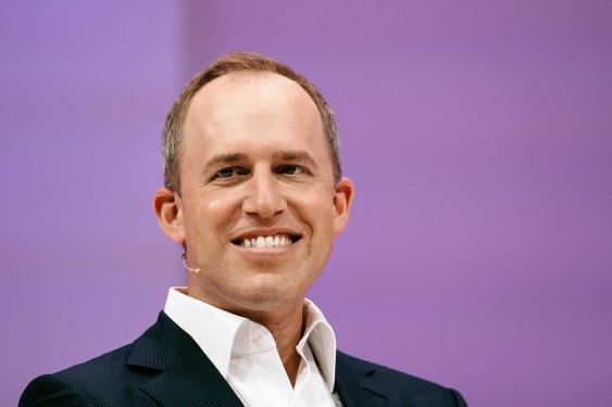 Co-CEO of Salesforce, Bret Taylor, speaks at the Vivatech show in Paris, France, June 15, 2022. (AP Photo/Thibault Camus)