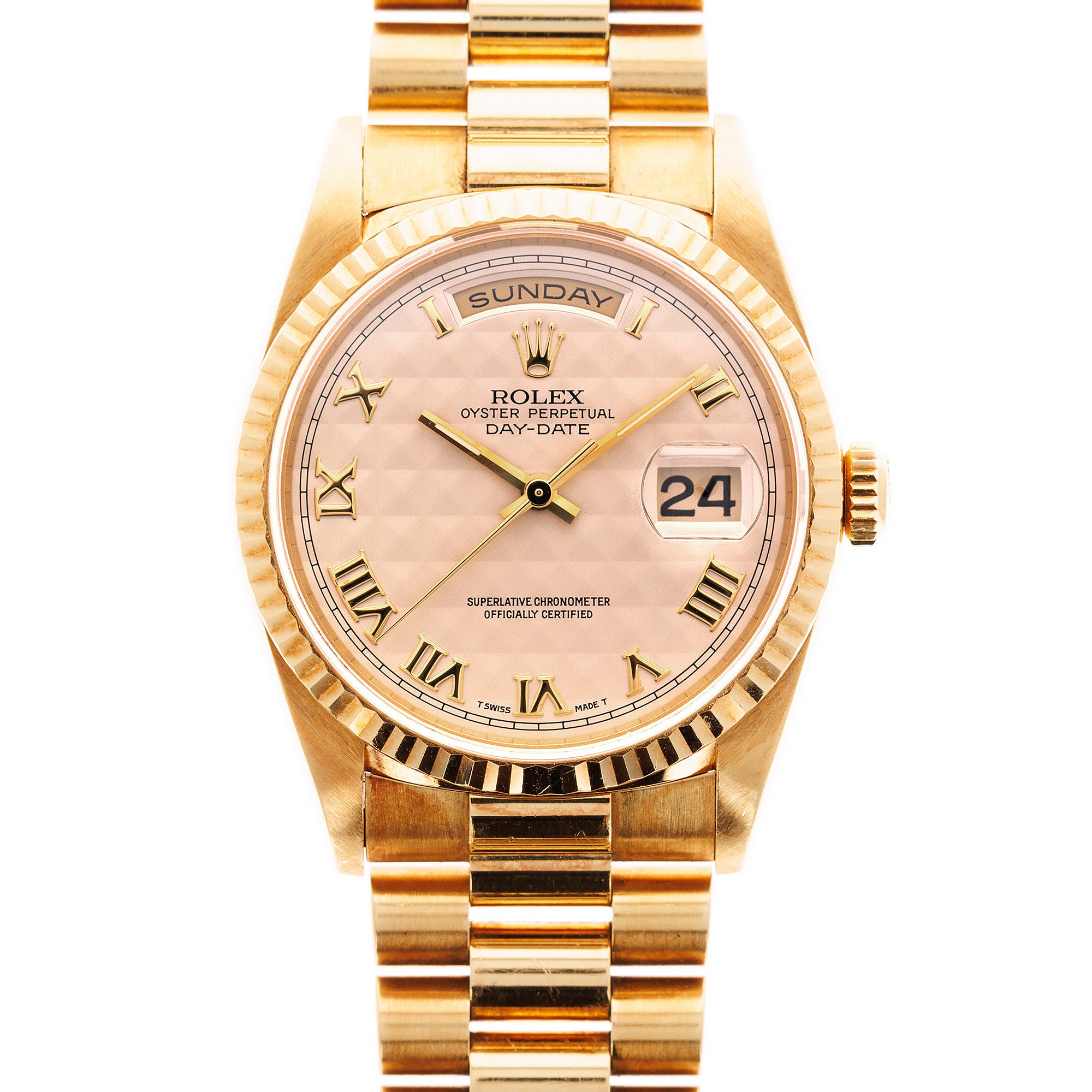 Rolex - Rolex Yellow Gold Day-Date Ref. 18238 with Cream Pyramid Dial - The Keystone Watches