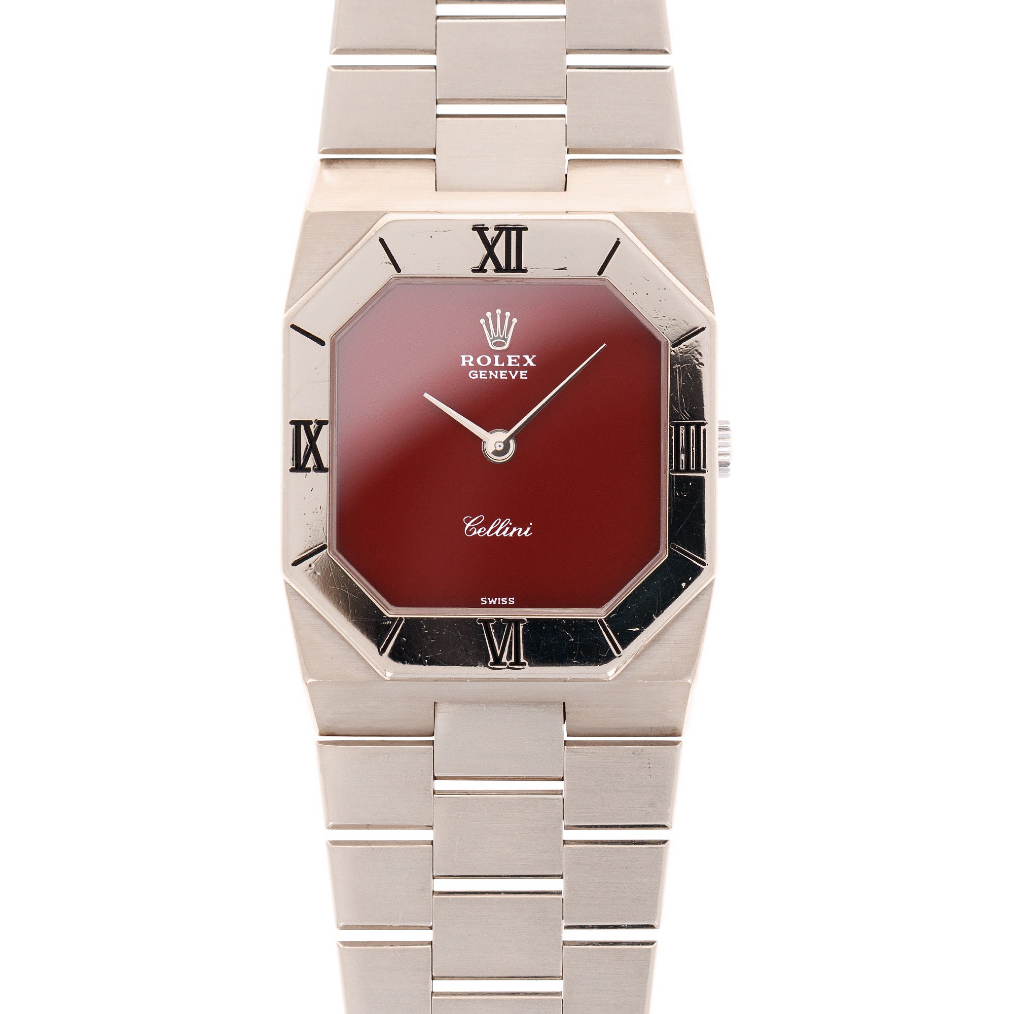 Rolex - Rolex White Gold Cellini Ref. 4350 with Red Dial - The Keystone Watches