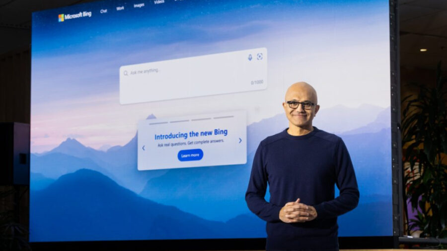 Microsoft AI-powered Bing Satya Nadella