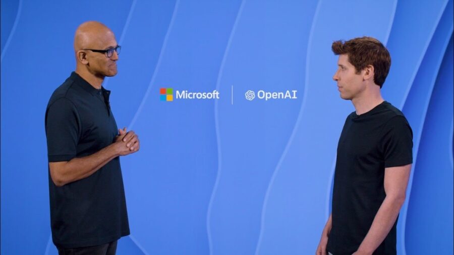 Microsoft CEO Satya Nadella OpenAI CEO Sam Altman