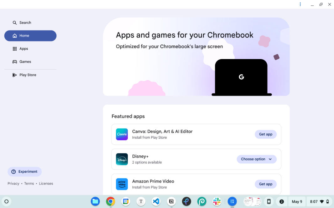 ChromeOS App Mall