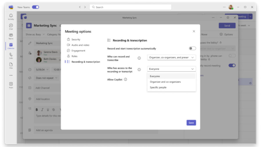 New feature for Copilot in Microsoft Teams