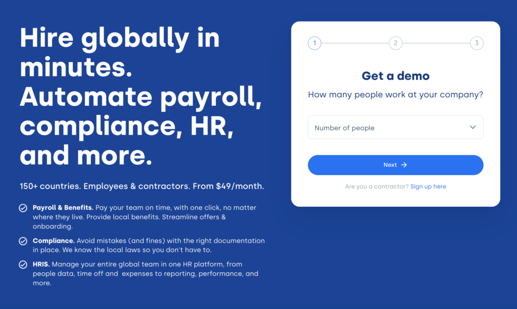 Deel payroll tool