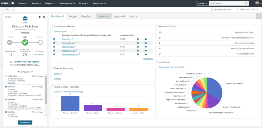 iCIMS candidate management