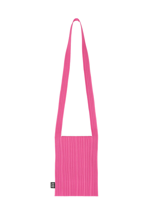 A product shot of the PLEATS PLEASE ISSEY MIYAKE CREPE KNIT BAG bag in pink (22).