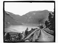 Geiranger omkring 1900 Foto: Marthinius Skøien