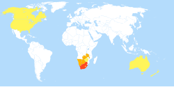 Verspreiding van Afrikaans in die wêreld