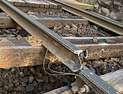 のと鉄道 穴水駅構内のレール損傷