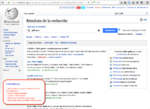 French Wikipedia - Links to sister project search in the sidebar.