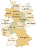 Карта на сојузните покраини во Германија