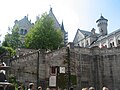 Castelul Neuschwanstein, vedere din curtea de jos