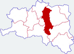 Location in Hanzhong