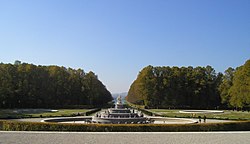 Veduta dei giardini del castello