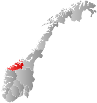 Localização de Møre og Romsdal na Noruega