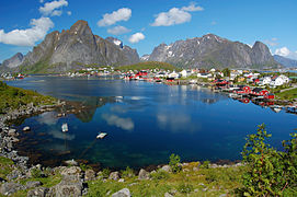 La villa de Reine, en las islas Lofoten, Nord-Norge